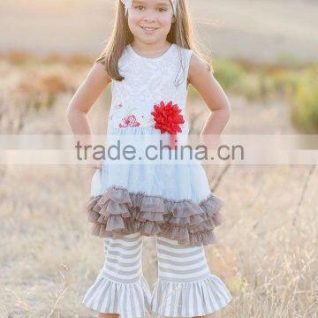 2016 Pretty Baby Girl Clothes Wholesale Kids Mustard Remake Clothing Set Fashionable Girls Outfits