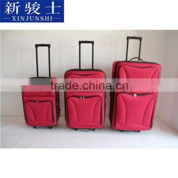 customer brand most sale 600d side with side handle trolley luggage 3pcs