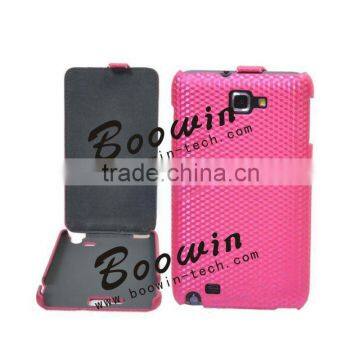 dark pink style leather flip caseFor Samsung I9220 Galaxy Note