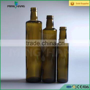 500ml 750ml round glass oil vinegar bottle with lid