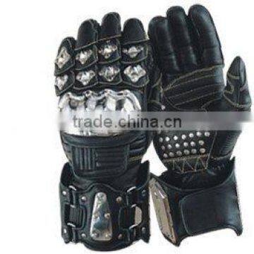 Genuine Leather Colored Motorcycle Riding Glove Winter Motorbike Glove