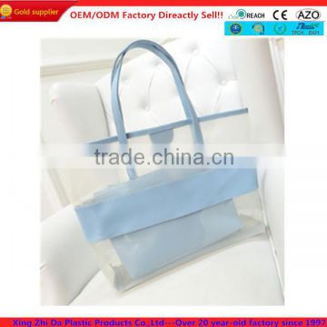 ladies pvc clear shopping bags