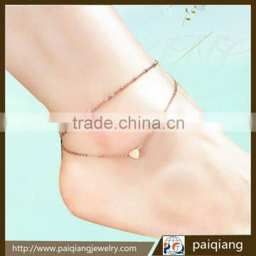 New arrivals heart anklets chain anklets 2015