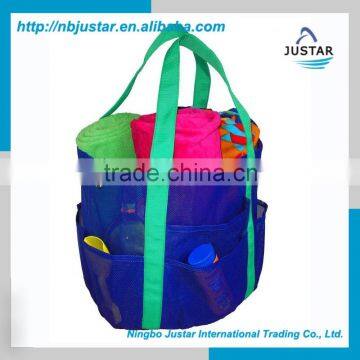Storage Type, Wholesale Cheap Tote Bag Style Nylon Mesh Bag / Foldable Mesh Beach Towel Bag With Multi Pockets photo-5