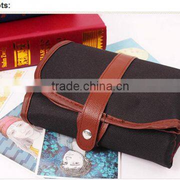 Factory Wholesale Roll Up Wrap Pencil Case;Roll Up Canvas Pencil Case photo-5