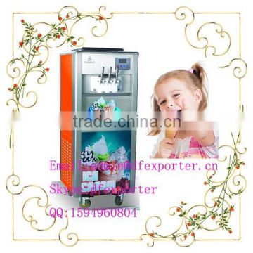 2015 floor type soft ice cream machine ,three flavour ice cream making machine