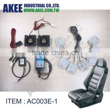 Car seat massage control system 2 cooling fan and 8 motors