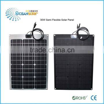 semi flexible solar panel for yacht best price in guangzhou cheap price high efficency with CE and RoHS