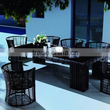 Luxury Dining Chair with Bamboo Resin rattan