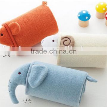 Fashion comfortable soft plush animal baby blanket