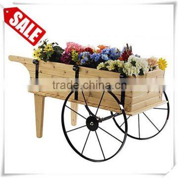 Custom Garden Wooden Flower Cart Shelf