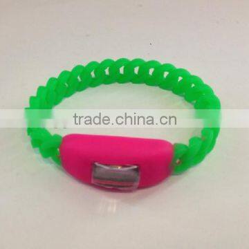 Various silicone braid twisted bracelet digital quarzt watch