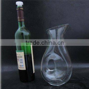 Hand blown glass wine decanter,