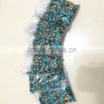 ss38 blue zircon color pointback chaton for jewelry