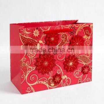 Romantic gift paper shopping bag reusable