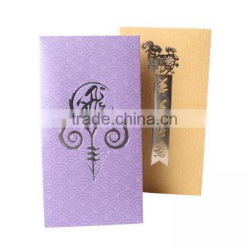 Handmade silver stamping money envelope Branded promotional red packet