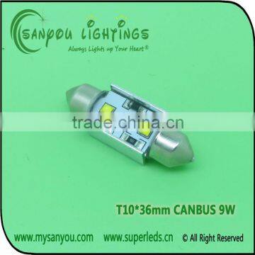 New design Festoon canbus 9w 36mm no erro cree led auto bulb