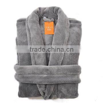 Coral Fleece Bathrobe Men's Warm Robe Hotel Elegant Bathrobe