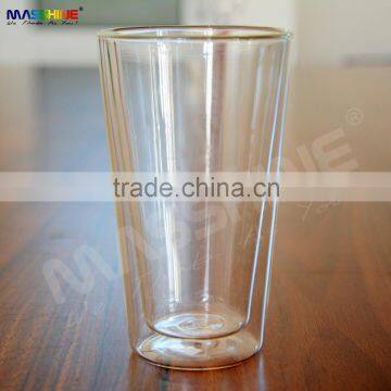 Manufacturer Mouthblown Borosilicate Double Wall Glass Cup