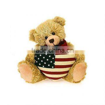 soft red heart teddy bear