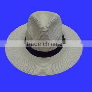 Fashinal and functional beige wide brim panama hats wholesale