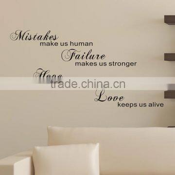 Home good vinyl wall letters stickers