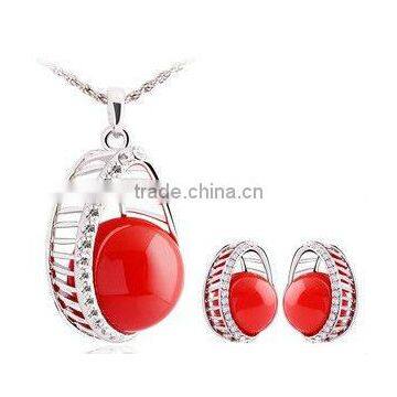 2013 hot new style ruby pearl bride necklace vners