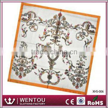 Lady design popular new fashionable twill silk scarf 90x90