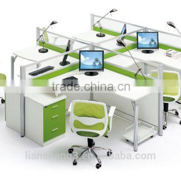 Office Furniture 4 Person Workstation Modern Office Cubicles Partition Aluminium Glass Office Partition photo-4