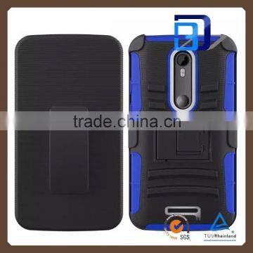 2015 New Modle Heavy Duty Shockproof Armor Case 3 in 1 Combo Belt Case For Motorola X3 Factory Price photo-2