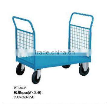 handcart with wheels and mesh and handle for workshop and garden