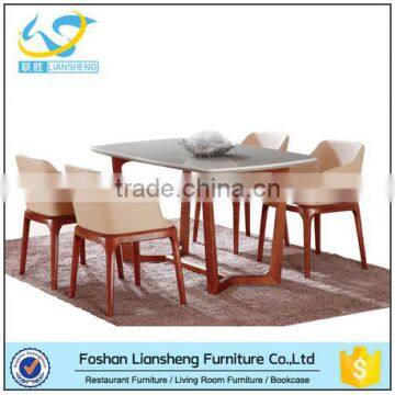 dining room furniture white marble top dining table/LS-DT011W