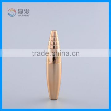 Electroplating gold extension lengthing mascara tube container