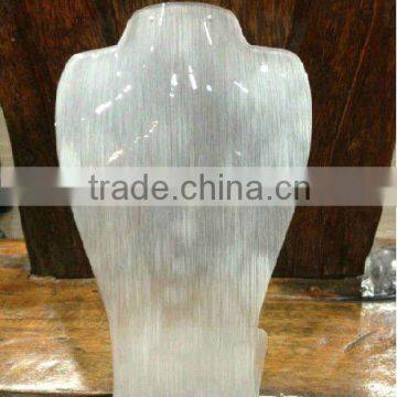 white frosted acrylic jewelry necklace bust displays