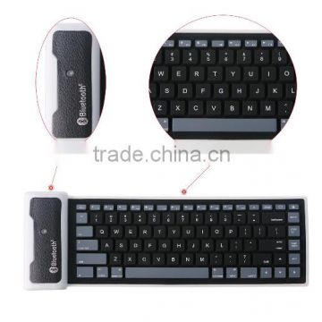 Good design foldable waterproof wireless bluetooth soft silicone keyboard for ipad