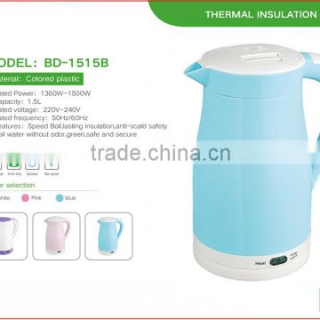 BAIDU Plastic Material and corded Feature competitive price electric kettle