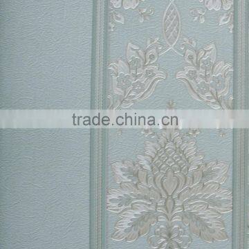 Korea PVC Wallpaper Striped and Floral Designer Wallpaper photo-3