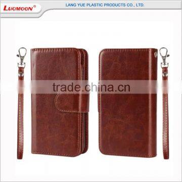 crazy horse pattern separable case with card slot for huawei g610 p8 lite u8667 u8800 g606