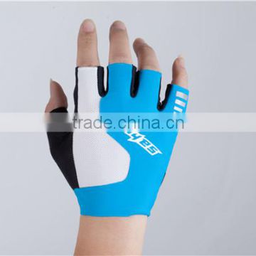 Fashion 2016 wholesale custom design half finger bicycle gloves