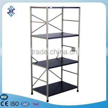 4 layer Steel combination walnut baby wood toy shelving