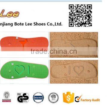 2015 promotional advertising gift sand embossed flip flops custom