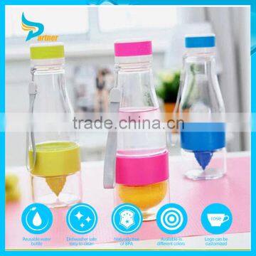 New Fashion Lemon cup glass juice water cup my fruit infuser bottle 550ml football sports bottle drinking glass cup