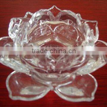 crystal lotus tea light candle holder