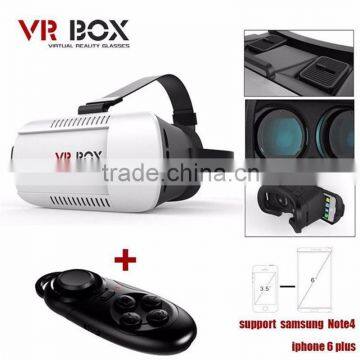 2016 Google Cardboard VR BOX 1 Version VR Virtual Reality 3D Glasses Bluetooth Remote Control Gamepad for iPhone 6 for Samsung