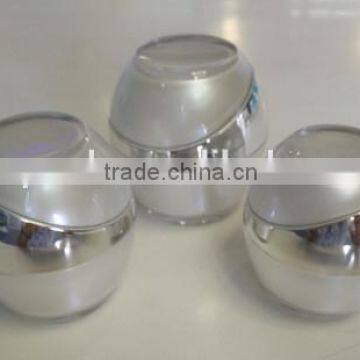 30g50g80g face cream jar, plastic cosmetic ball jar,milk white acrylic jar JS-O03