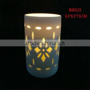 porcelain tealight christian candle holder