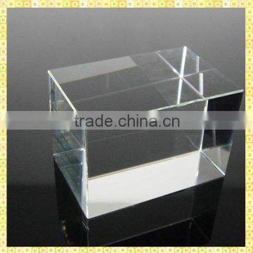 Hot Sale 3D Laser Engraved Crystal Cube For Desktop Centerpieces