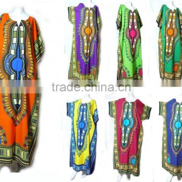 Dashiki style HIPPIE BOHO GYPSY ART kimono caftan butterfly maxi long dress PLUS