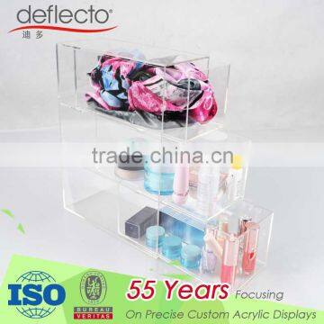 Nice acrylic box with 3 drawers / New collection acrylic storage box with 3 drawers / Clear acrylic cosmetic organizer