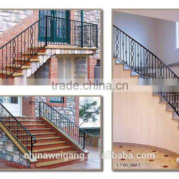 Decorative handicap wrought iron indoor stair railings